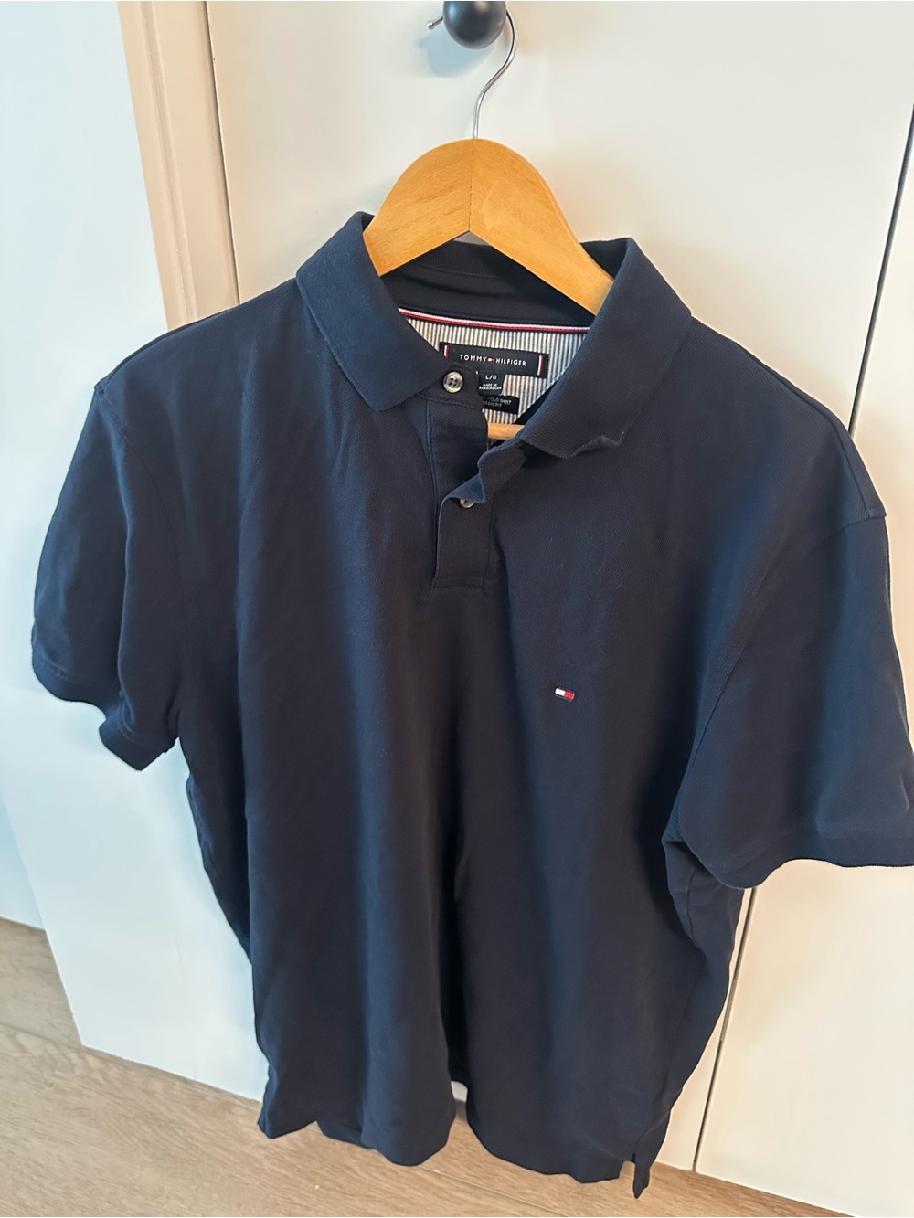 Tommy Hilfiger Men's Dark Navy Polo with Flag Logo